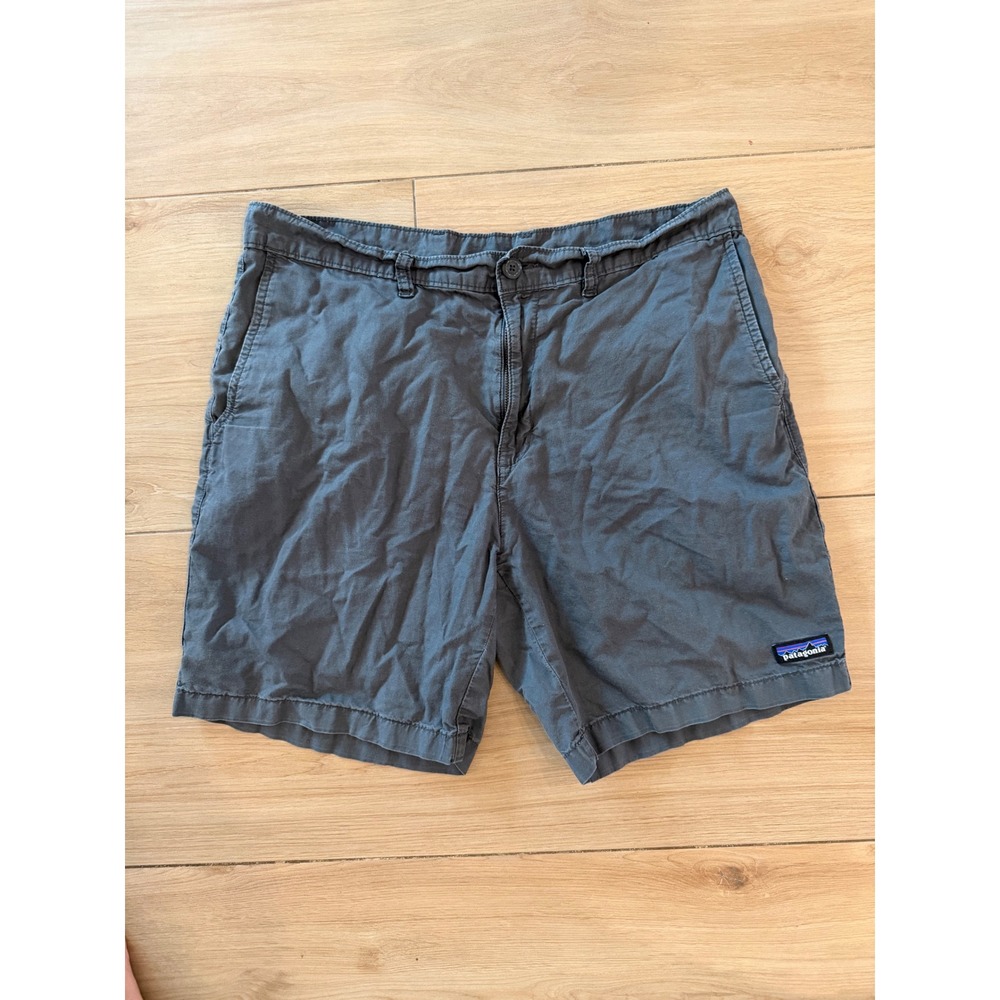 Patagonia Mens Organic Cotton Shorts Dark Grey Charcoal Size 34